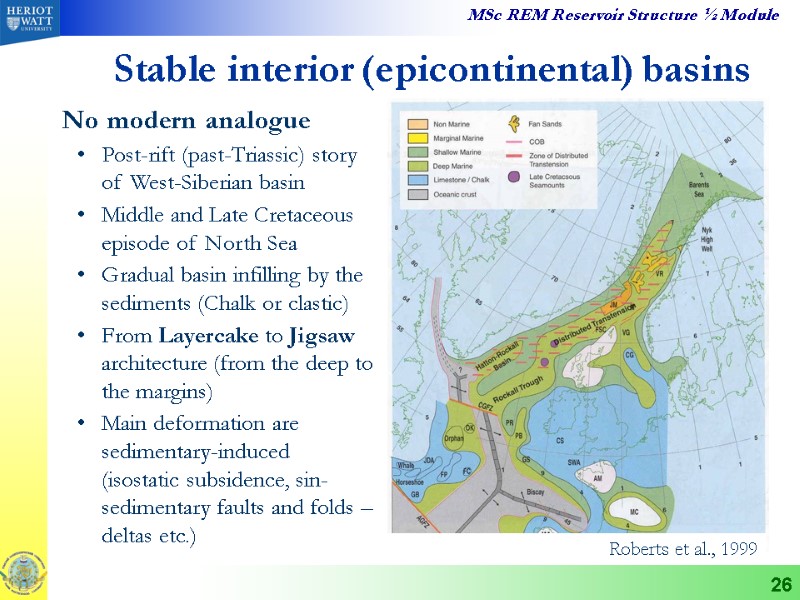 26 Stable interior (epicontinental) basins No modern analogue  Post-rift (past-Triassic) story of West-Siberian